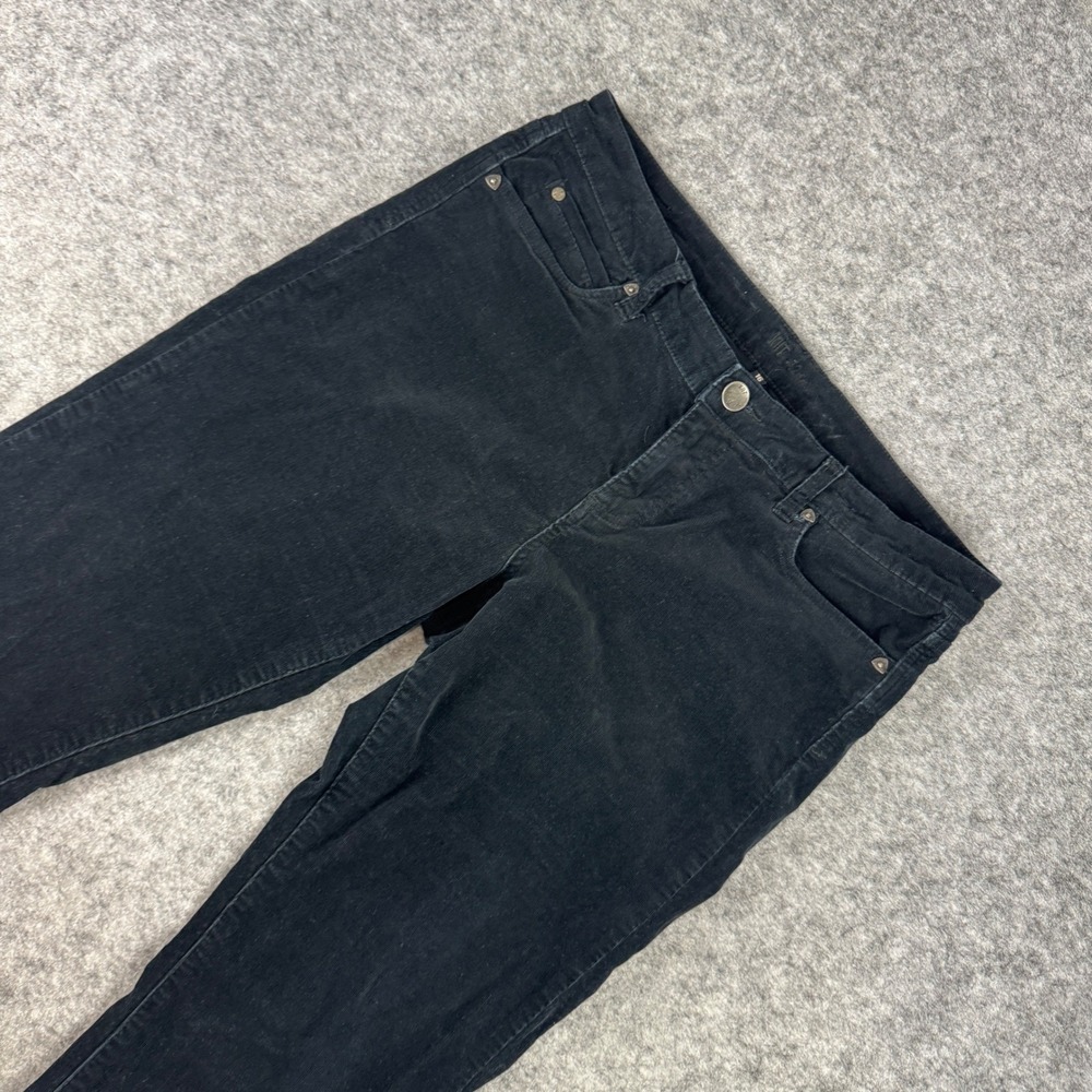 KUT from the Kloth Diana Corduroy Pants Black Straight Leg Size 16 KP488MR9N